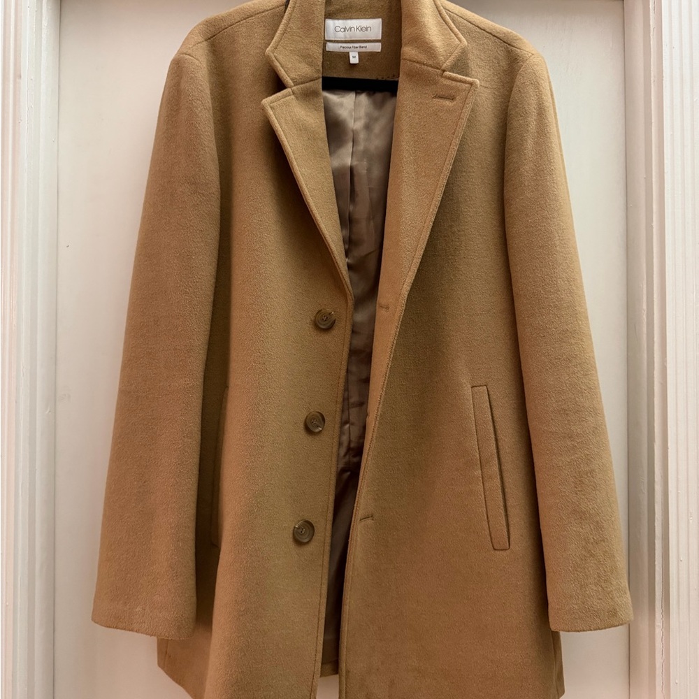 Calvin Klein Men's Camel Trench Coat